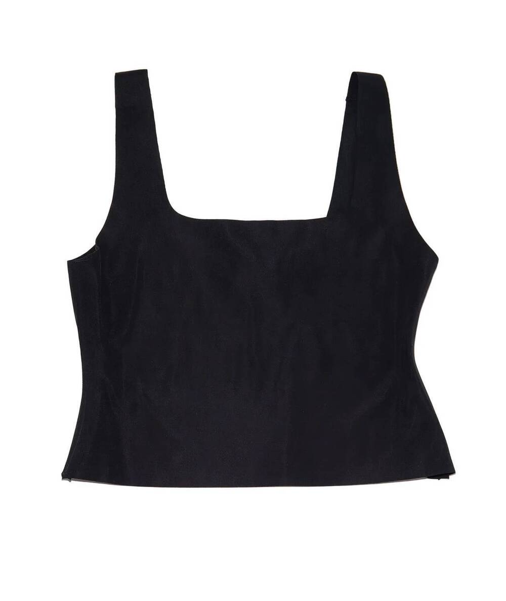 NEW 8APART women's jaymes square neck tank top in black
